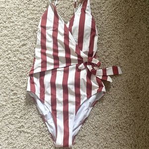 cupshe striped one-piece